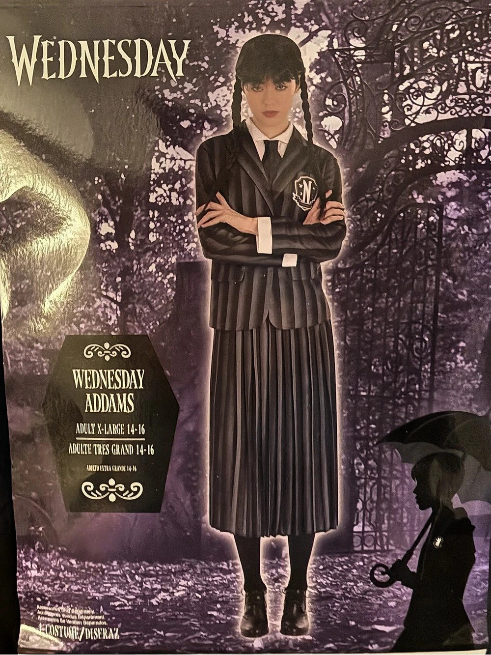 🎃 Halloween Deluxe Wednesday Addams Nevermore Academy School Uniform Women’s XL